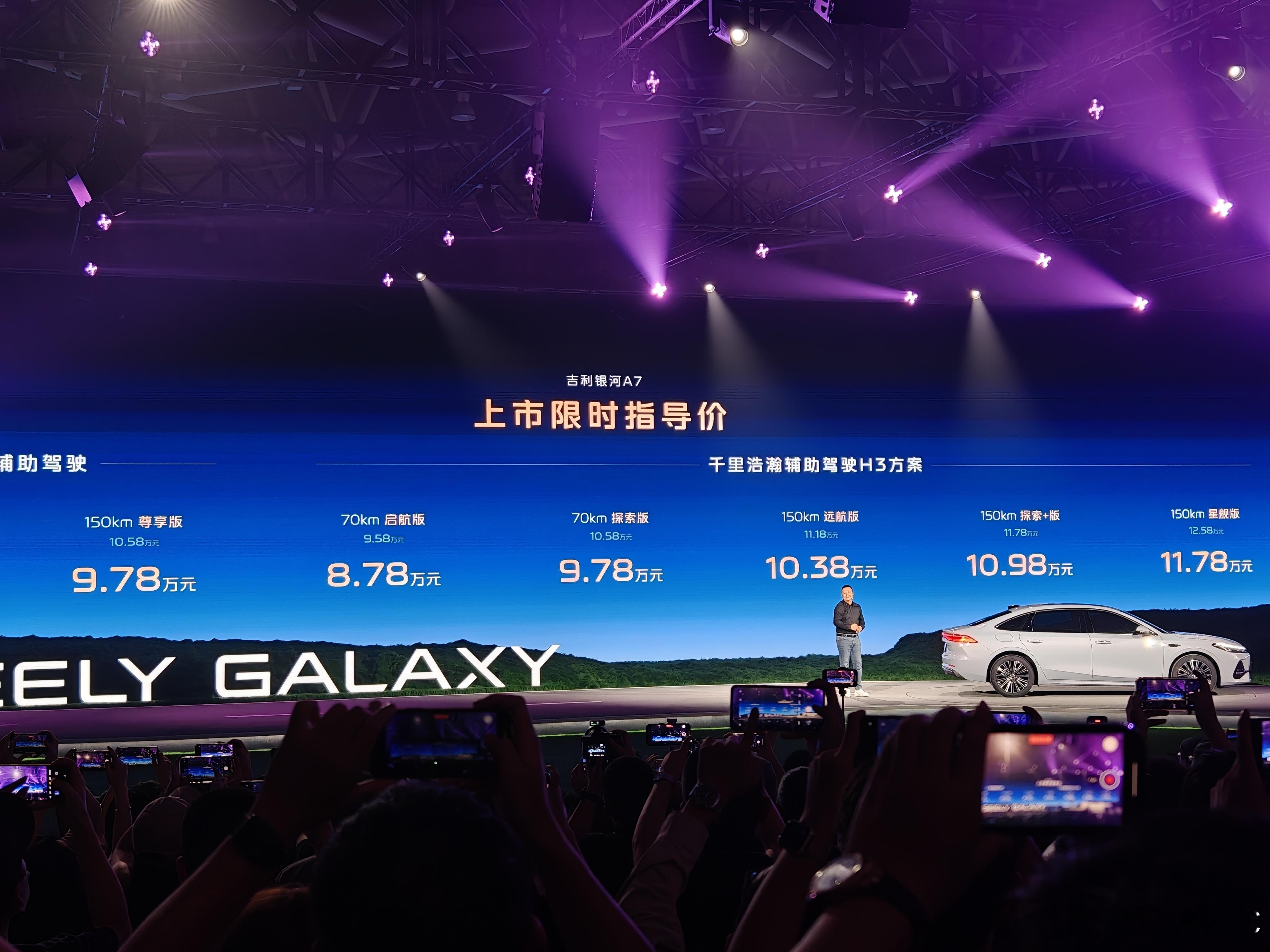 吉利银河A7价格出炉！上市限时指导价8.18万元起，限时超级置换金8000[