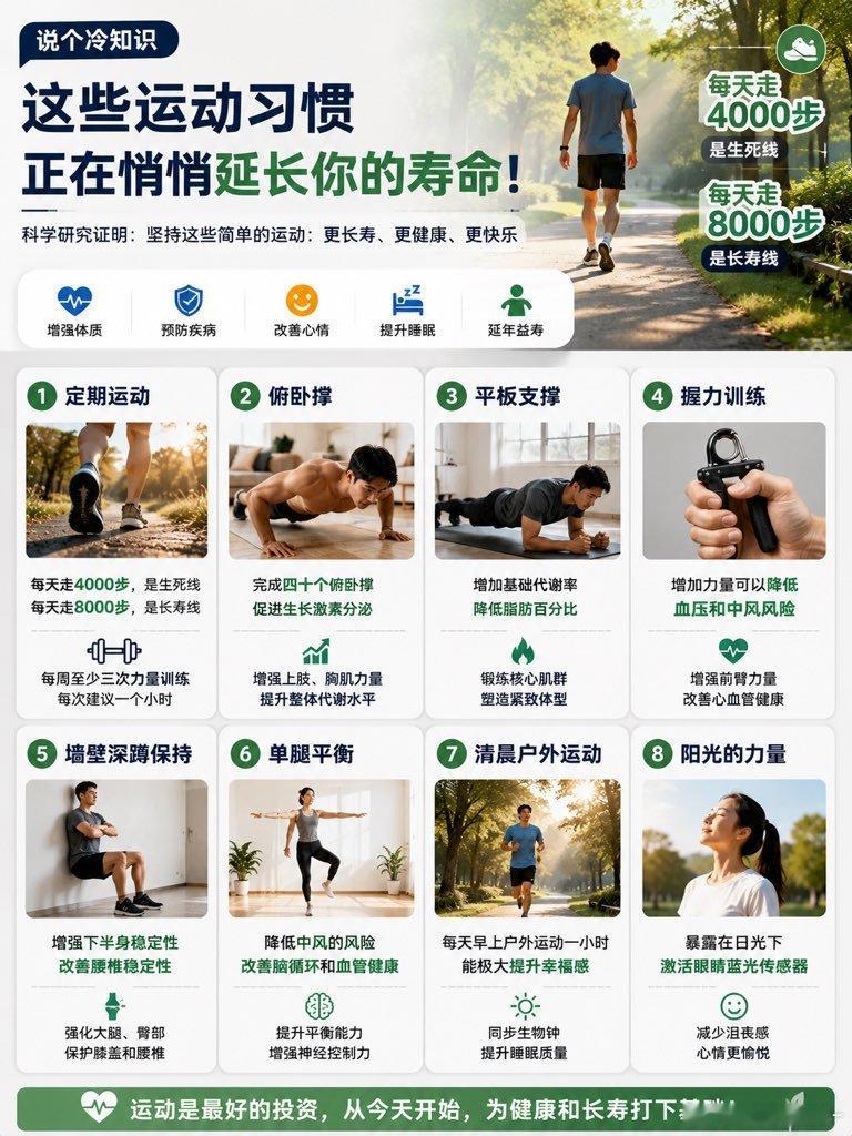 这些运动习惯正在悄悄延长你的寿命