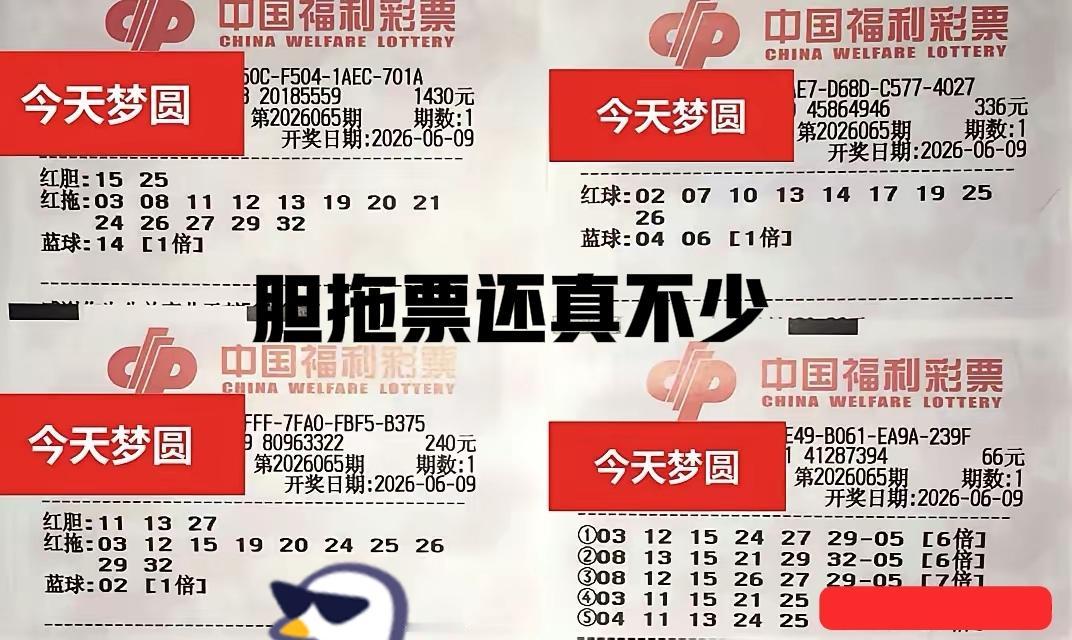 胆拖票还真不少，这些双胆小复式，貌似新面孔！我们来好好地欣赏一下，一般新面孔不会