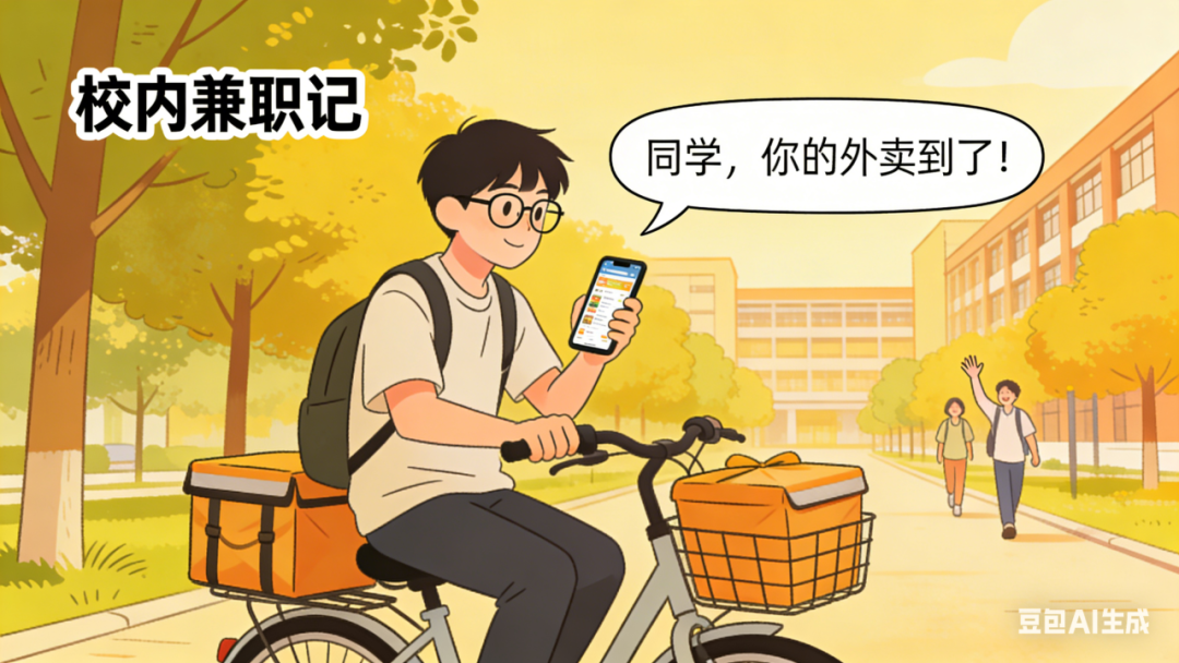 大学生校内兼职送外卖被处分? 鼓励自力更生, 才是高校该有的担当!