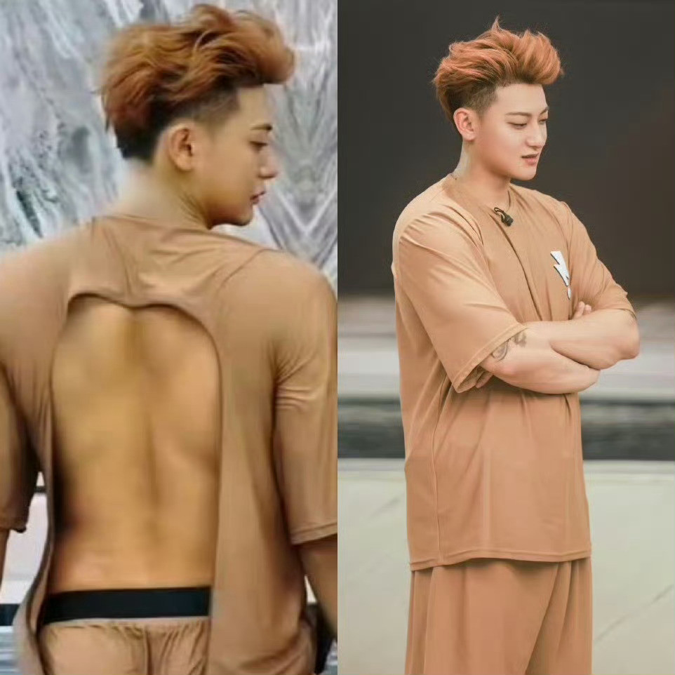 不知道黄子韬的身材很曼妙这背肌绝了！健身成果肉眼可见，身形挺拔如松。宽肩撑起