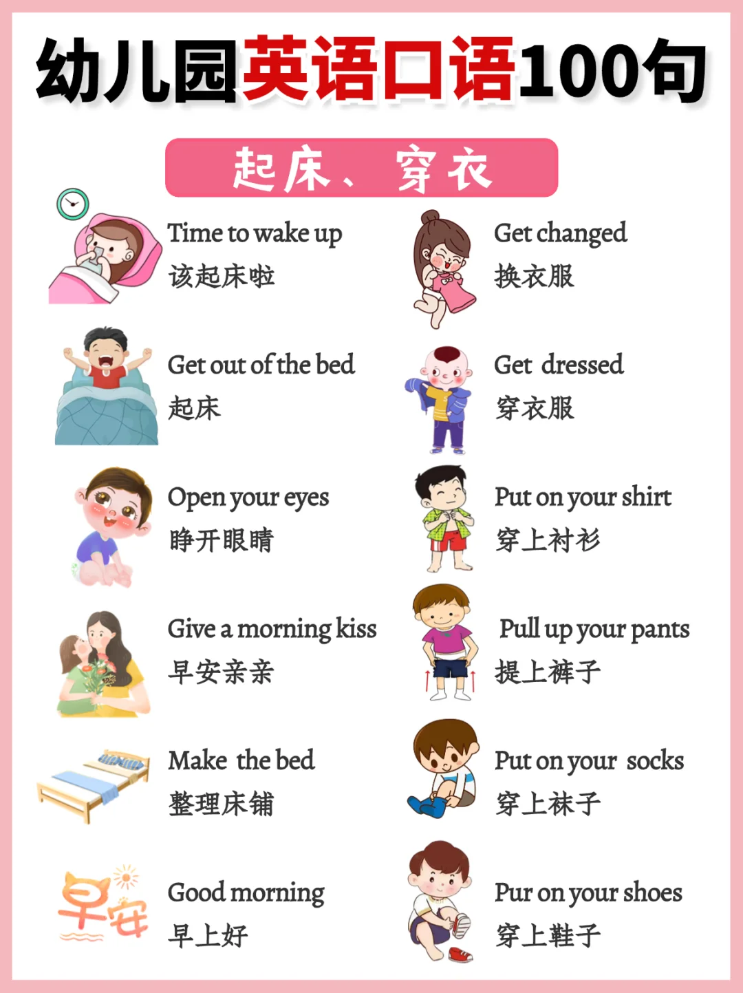 🔥英语启蒙要趁早！幼儿园必背英语口语