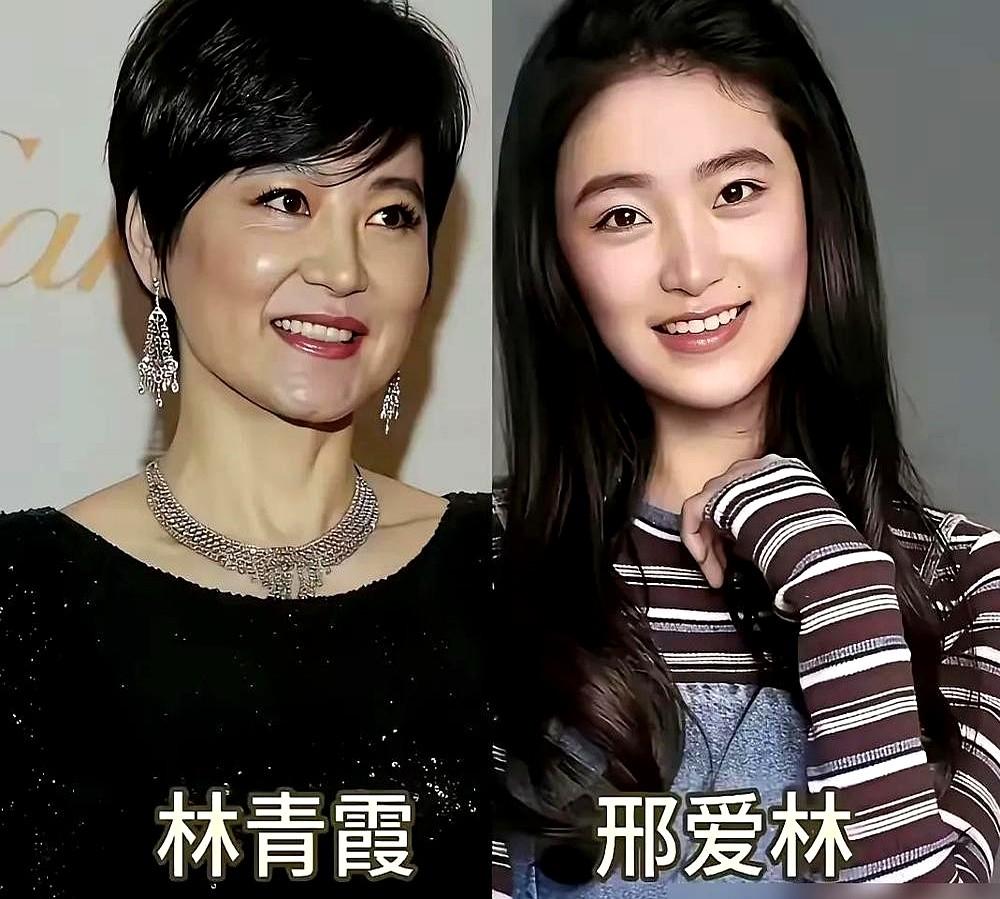 林青霞71岁生日宴上，跟大女儿邢爱林同穿红裙，亲密得像姐妹。可就是这个女儿，从小