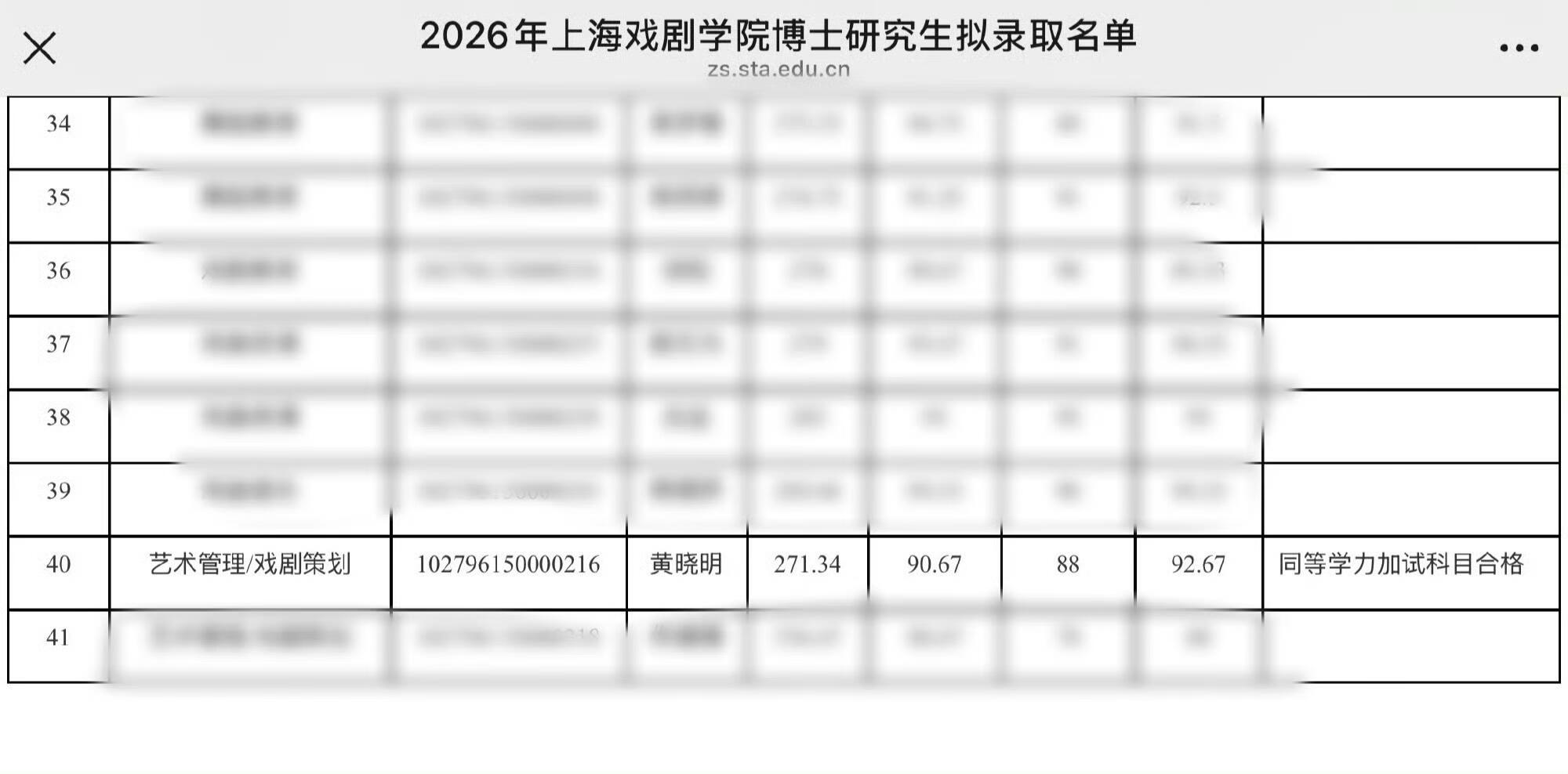 黄晓明二战上戏考博上岸了