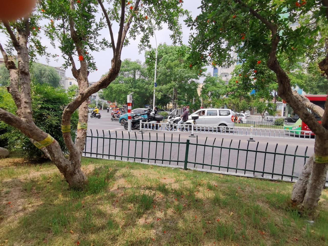 这个摩托车好奇怪！摩托车，两个轮子的多，常见。摩托车，三轮的不多，少见，是那