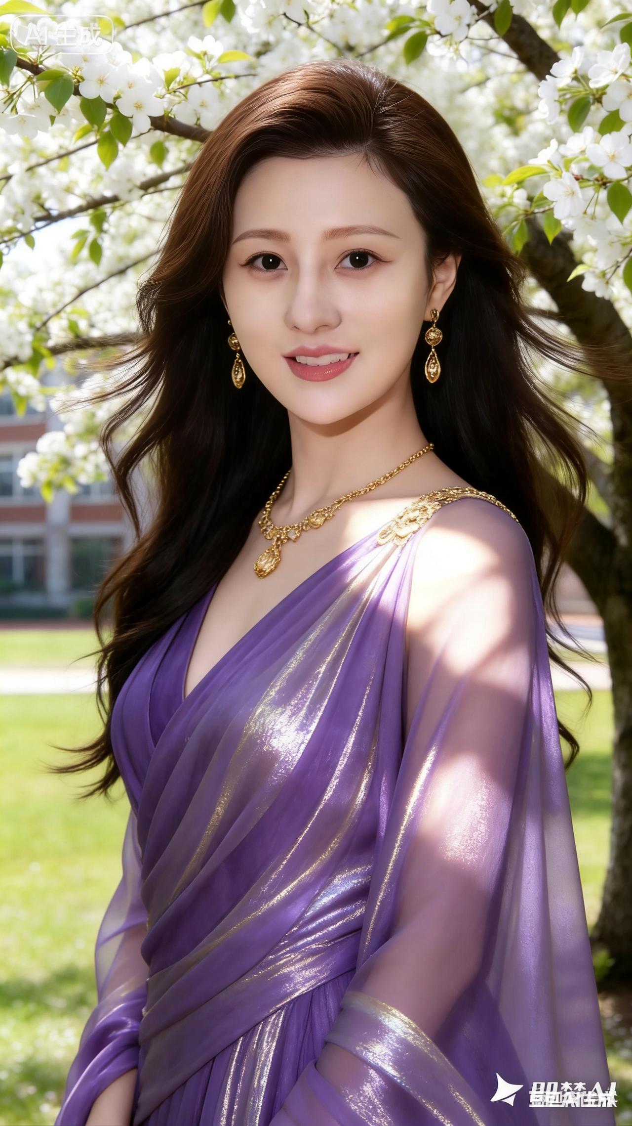 春日里的紫色仙子，花海中的优雅女神