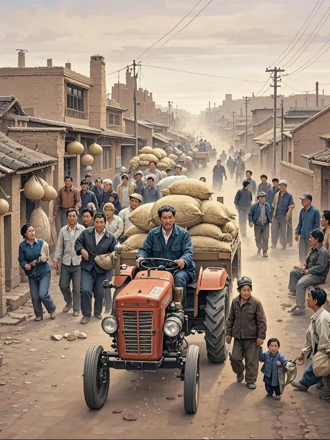 公粮交了57年，农业税交了48年。那时候农民每亩地产量也就几百斤，先交国家，再留