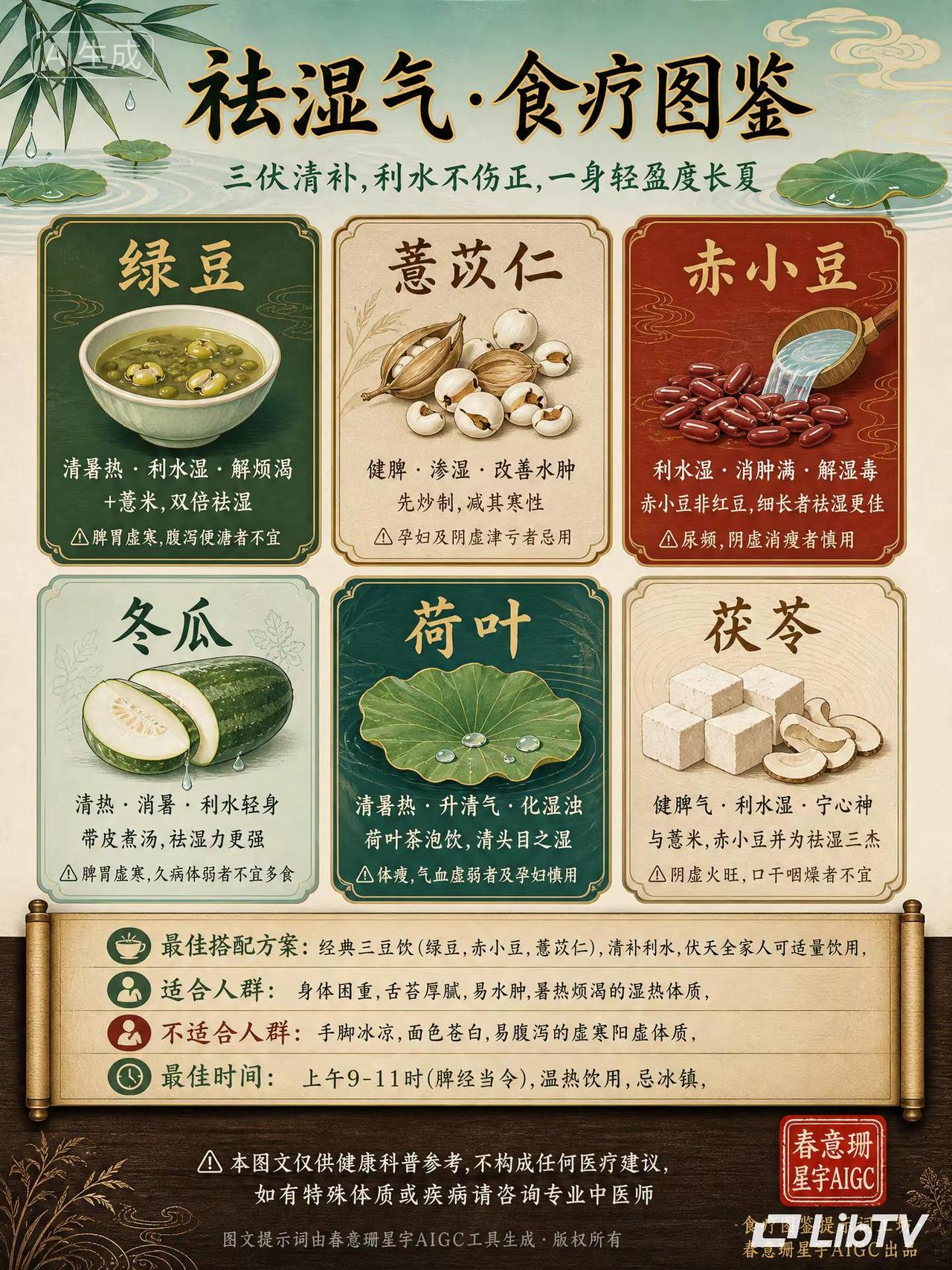 三伏天祛湿，这3样才是绝配🔥。入夏身子沉、脸油、犯困？祛湿汤煮错了等于白搭！三