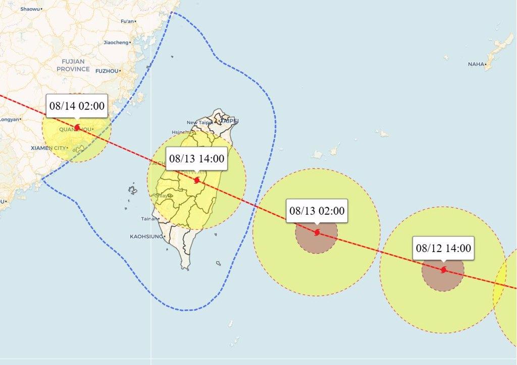 台湾省消息杨柳台风路径往南修,目前看来最在南花莲或花东交界处登陆。杨柳台风持续西
