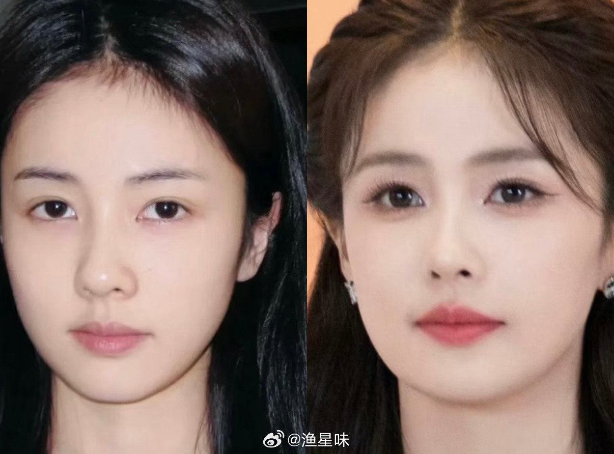 感觉白鹿素颜比妆后还好看呢