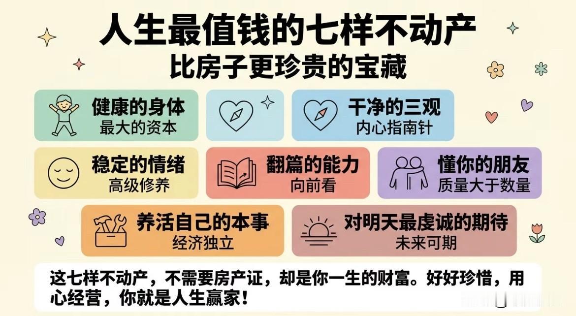 人生最值钱的七样不动产