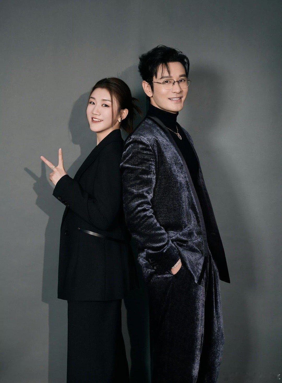 陈梦黄晓明合照陈梦比耶✌️