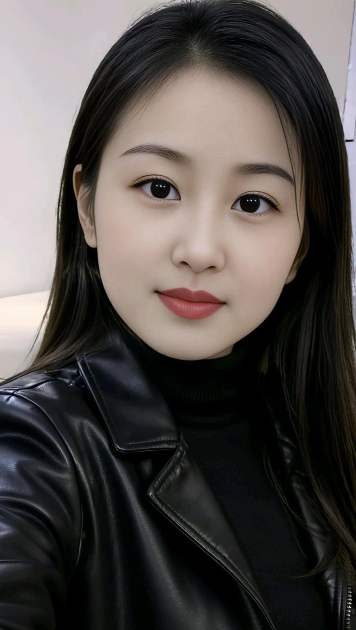 AI皮装生活照少女写真甜系女孩日常分享甜美优雅写真