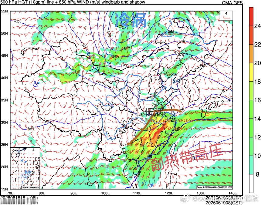 【强降雨和强对流】昨天到今晨，华南强降雨继续，长江中下游降雨也明显增多增强。广东