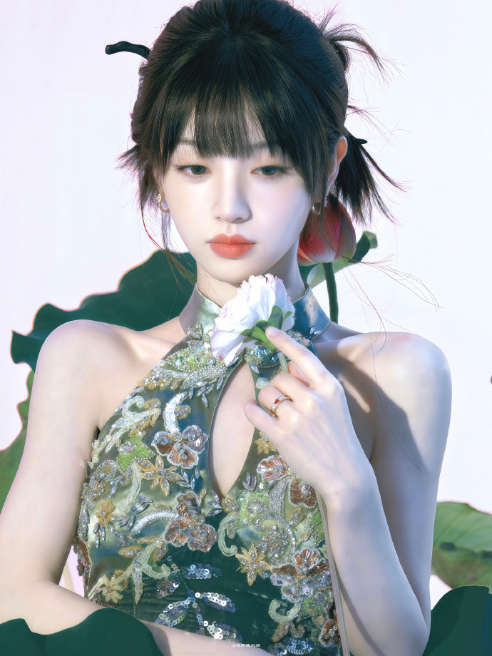 荷花仙子田曦薇！这组旗袍造型也太清绝了，建议反复观看田曦薇
