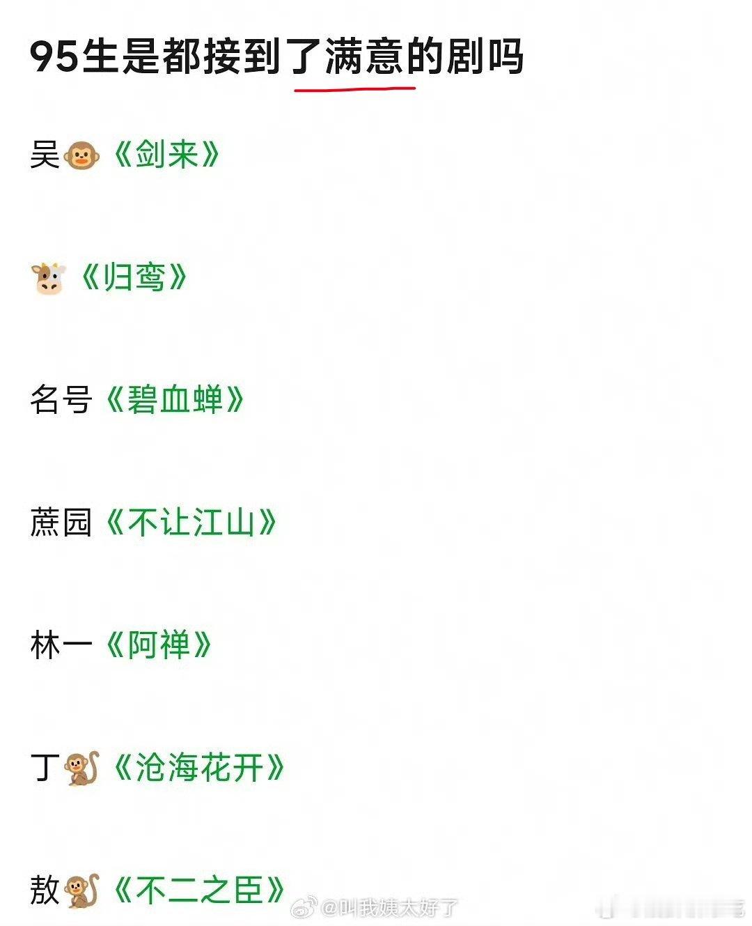 吴磊肯定是接到满意的饼了，其他没太大变化，敖瑞鹏那个ip不错