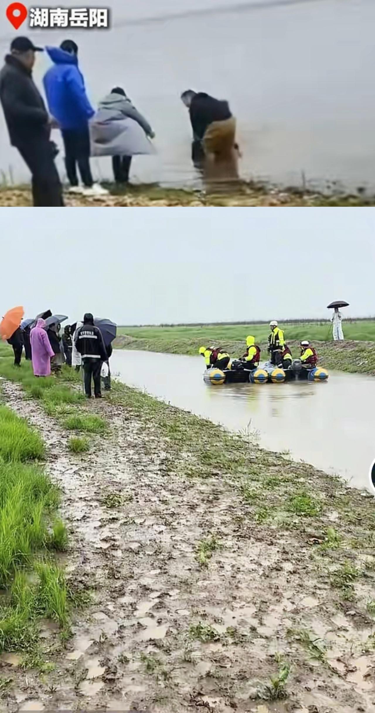 湖南岳阳，采摘藜蒿却溺亡的女子打捞现场！救援队员望着遗体，沉默不语，岸边家属哭到