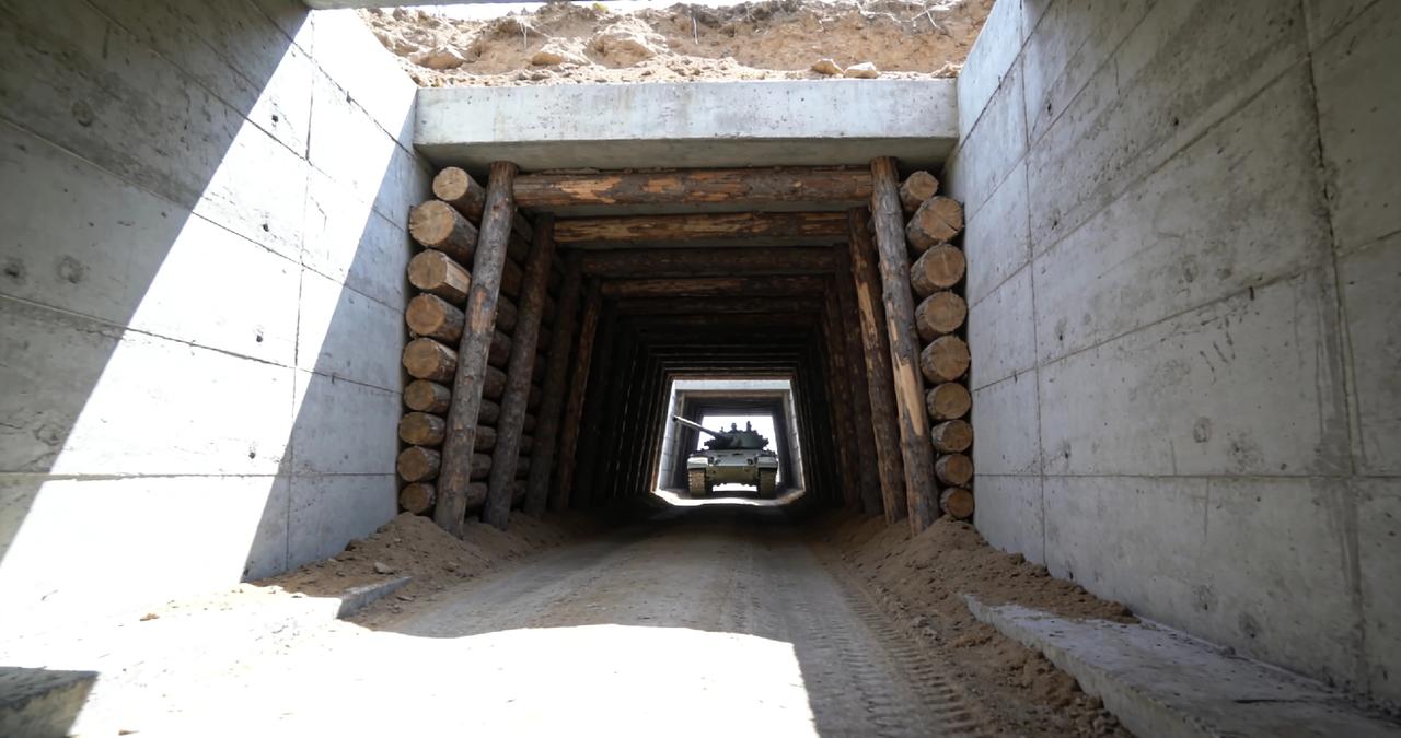 俄军曝地下作战隧道俄军方近日公开扎波罗热前线一处地下隧道设施，隧道长数公里