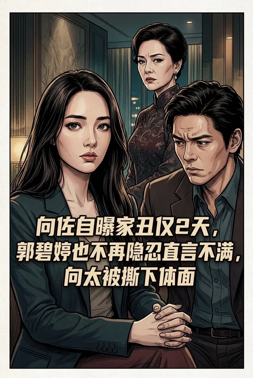 向佐自曝家丑仅2天，郭碧婷也不再隐忍直言。不满，向太被撕下体面
