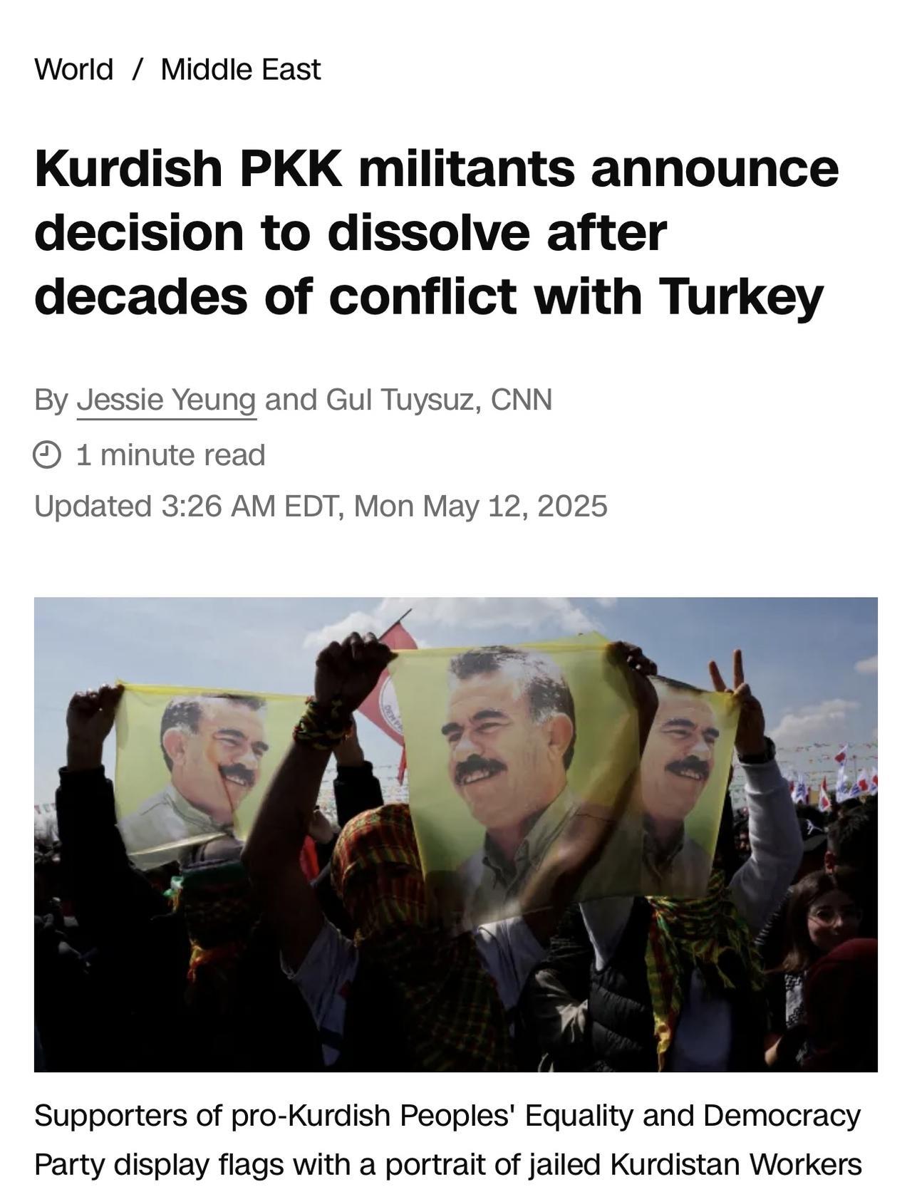 据与激进分离主义组织关系密切的媒体称，库尔德斯坦工人党（PKK）周一表示，在与土