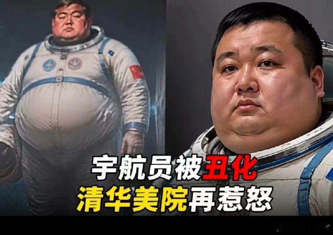 宇航员被丑化，清华美院再惹怒！2026年8月底，清华大学美术学院副教授丁荭202