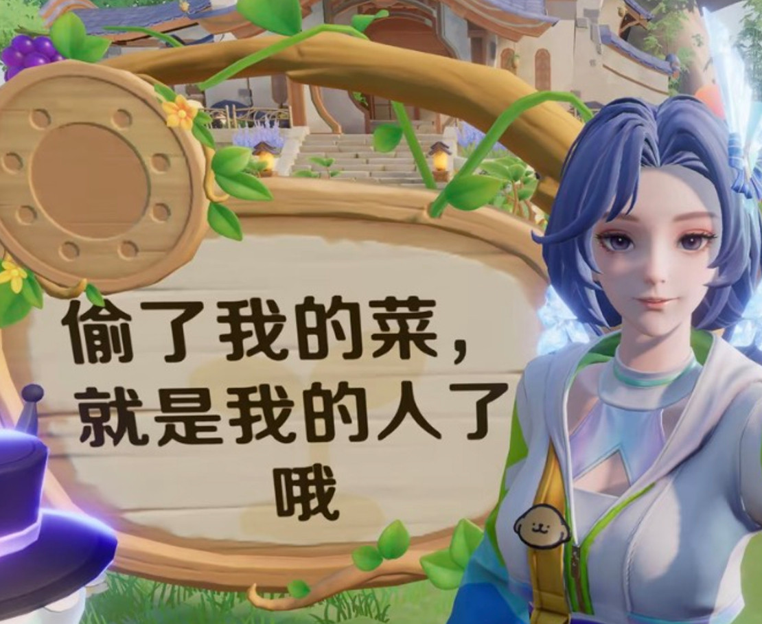 王者荣耀王者荣耀游戏百科王者荣耀农场公示牌趣味整活偷了我的菜，就是我的人了哦王
