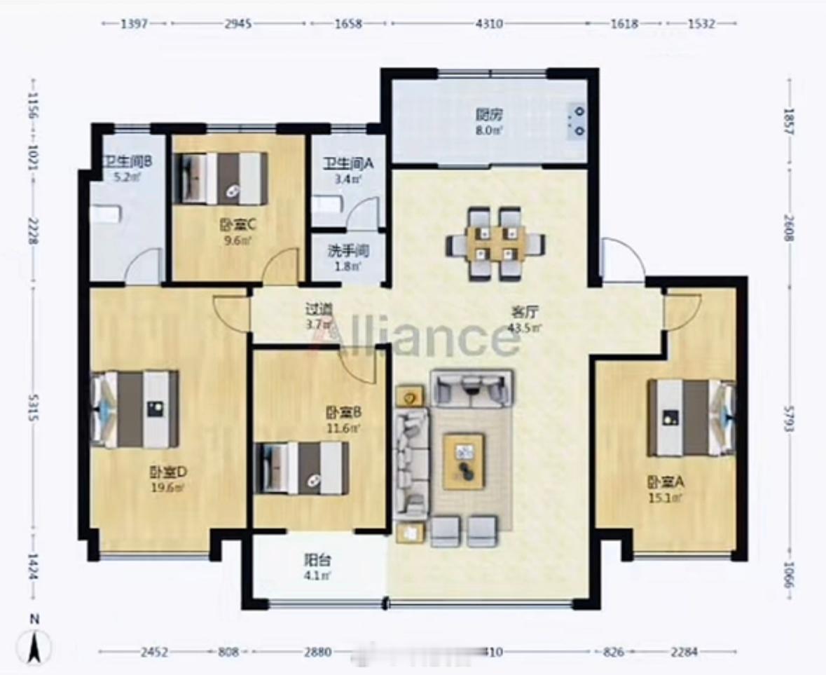 见过很多装修案例，限制设计师最大的障碍就是面积，房子面积小了出不来效果，143平