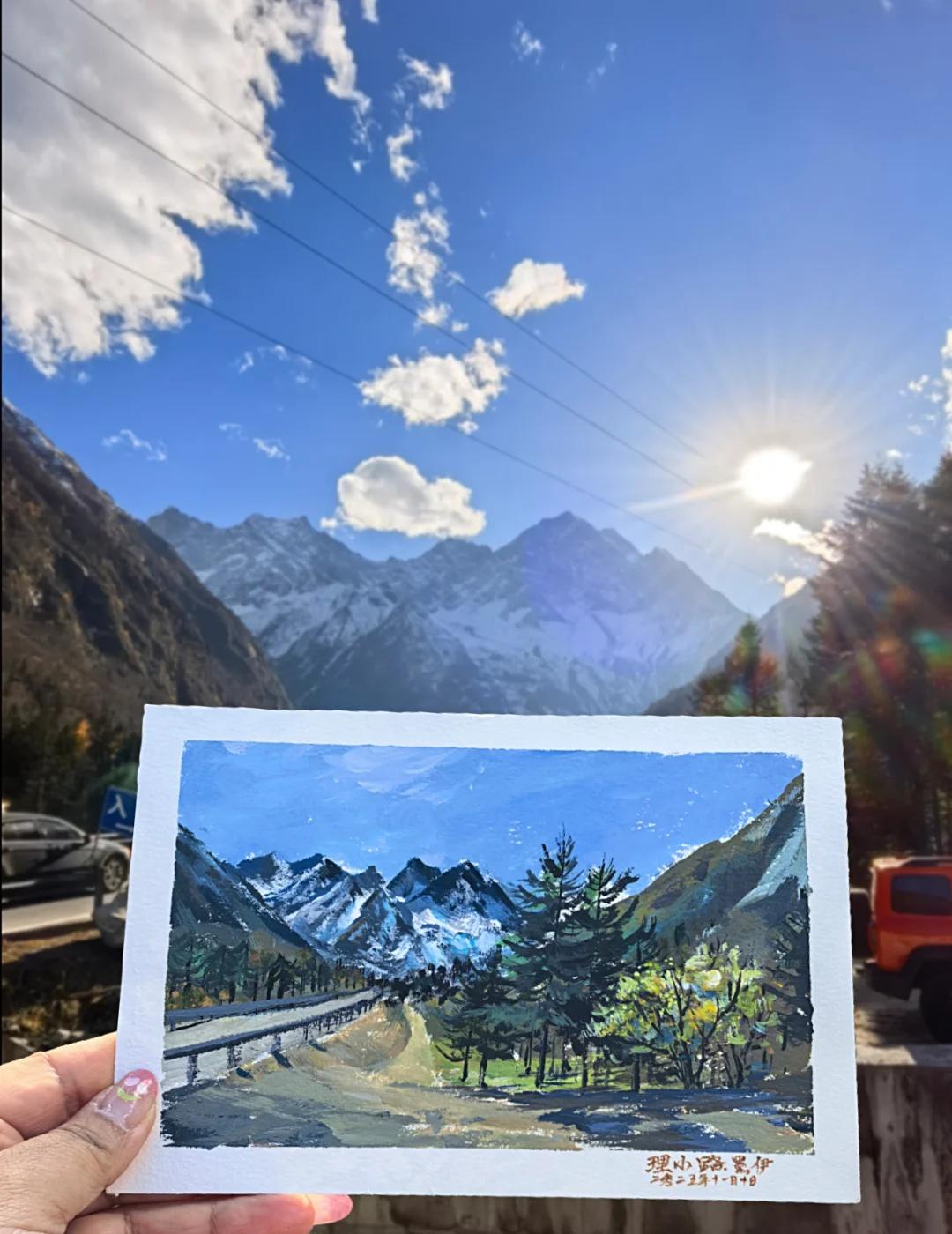 风景写生丨川西理小路的秋日以封神，速去！成都自驾理小路一天往返，早