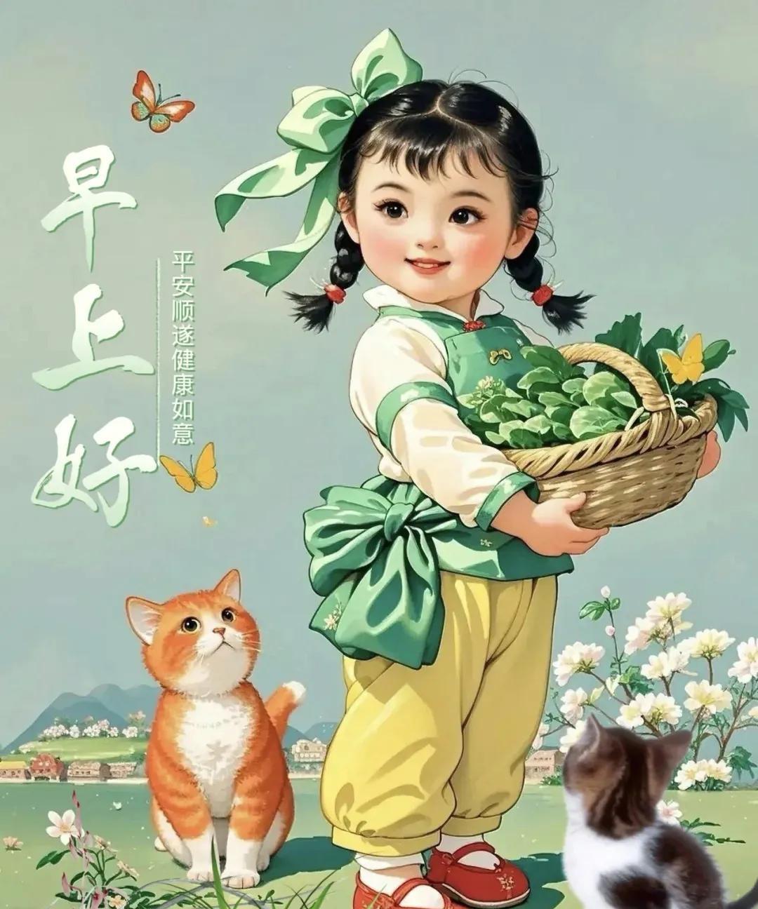 早安心语星愿——岁月慢慢走，情意深深留；问候存心间，祝福永相守；清晨都很美，问候