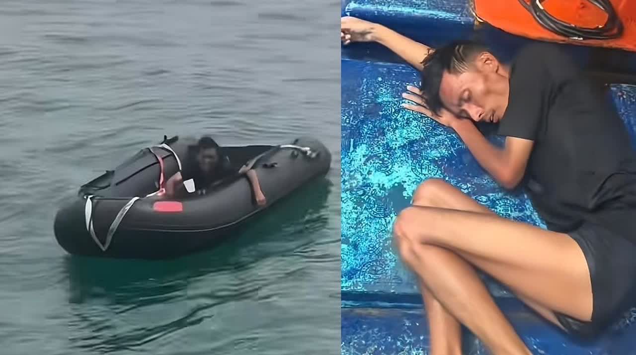 电视剧都不敢这么拍！近日，三亚一男子躺橡皮艇在海上漂流了整整六天六夜，最后被出海