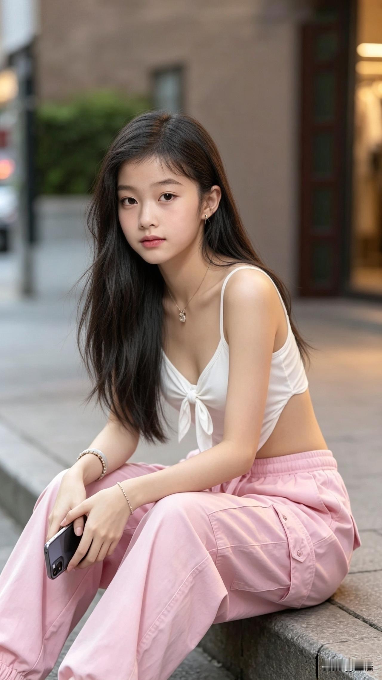 漫长的暑假里，傍晚的时光炸街是最开心的了，跟我出来走走吧。甜美小仙女的穿搭治愈