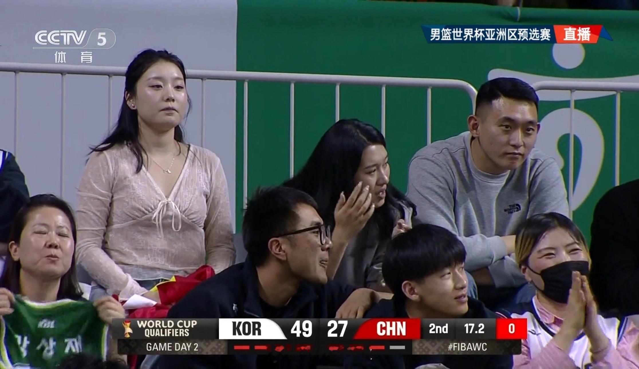 感谢在韩国客场一直不放弃不抛弃的中国球迷！中国男篮vs韩国男篮男篮世预赛阿才说球