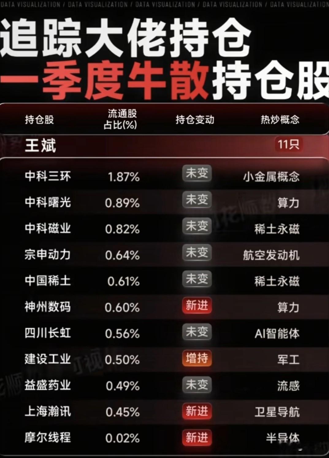 一季度牛散持仓大揭秘！顶级大佬核心重仓TOP20全梳理！本次梳理覆盖付小铜