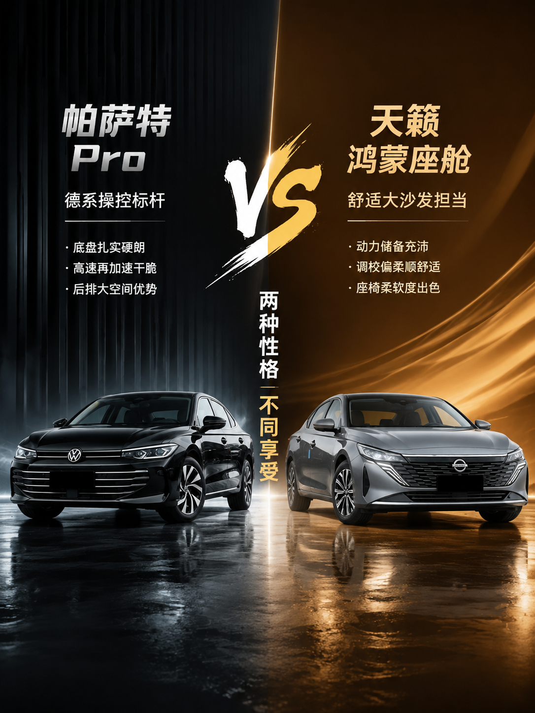 都说合资B级车开起来大差不差，真把这两台2.0T拉出来遛遛，性格完全是两码事。帕萨特Pro380TS