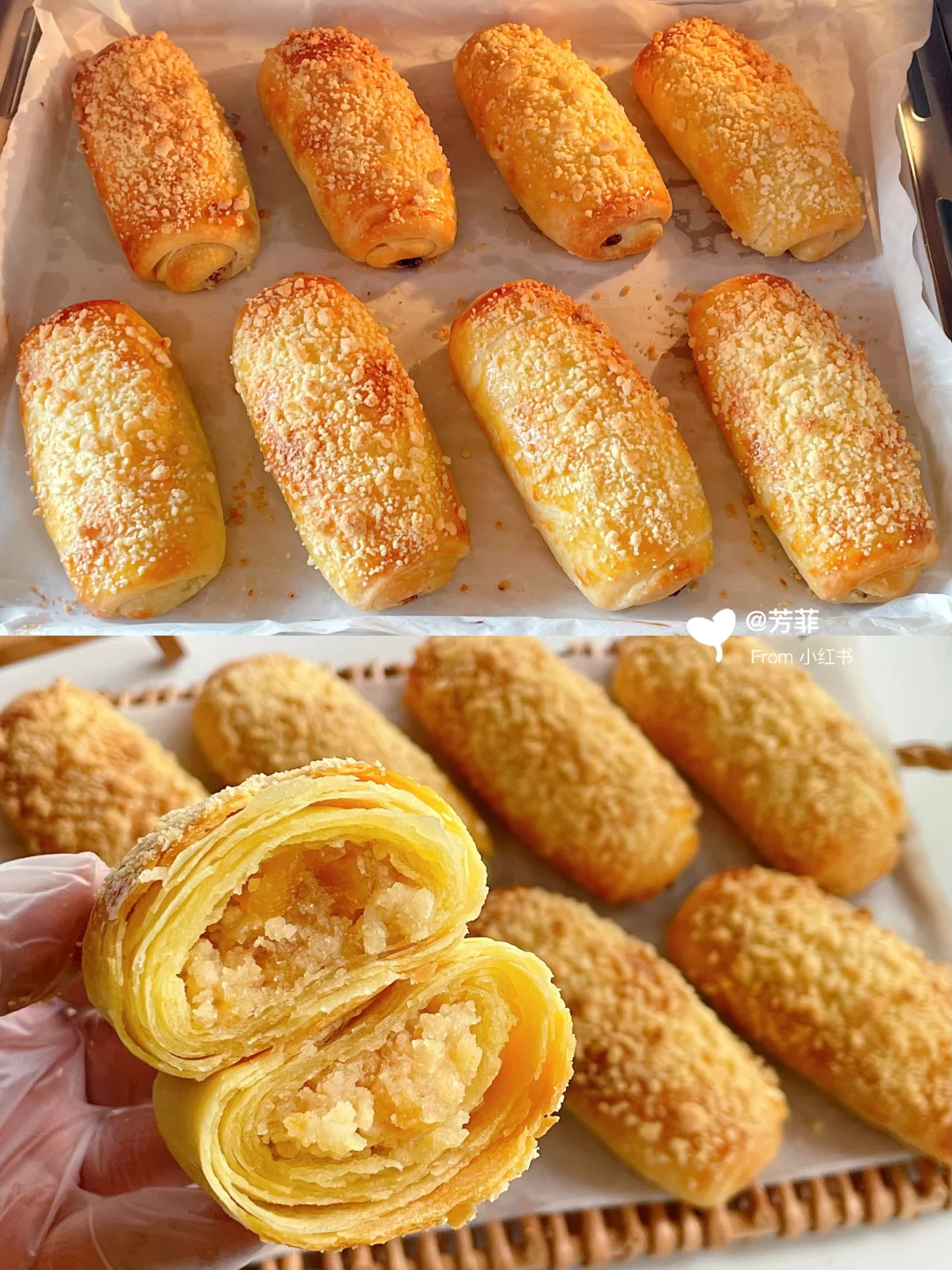 哇塞❗️这千层奶酥果干卷，外酥里软奶香浓郁