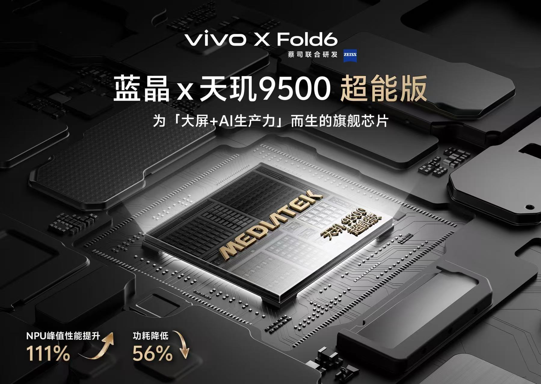 超能AI助手和超能原子工作台的背后，是天玑9500超能版的强大支撑。NPU性能提