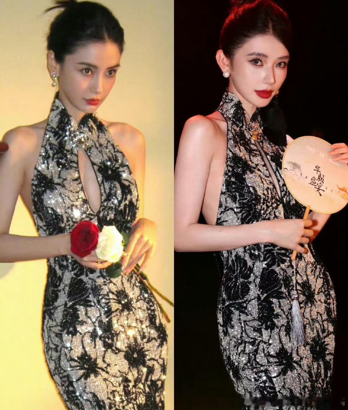 方圆撞脸angelababy美女总是相似的