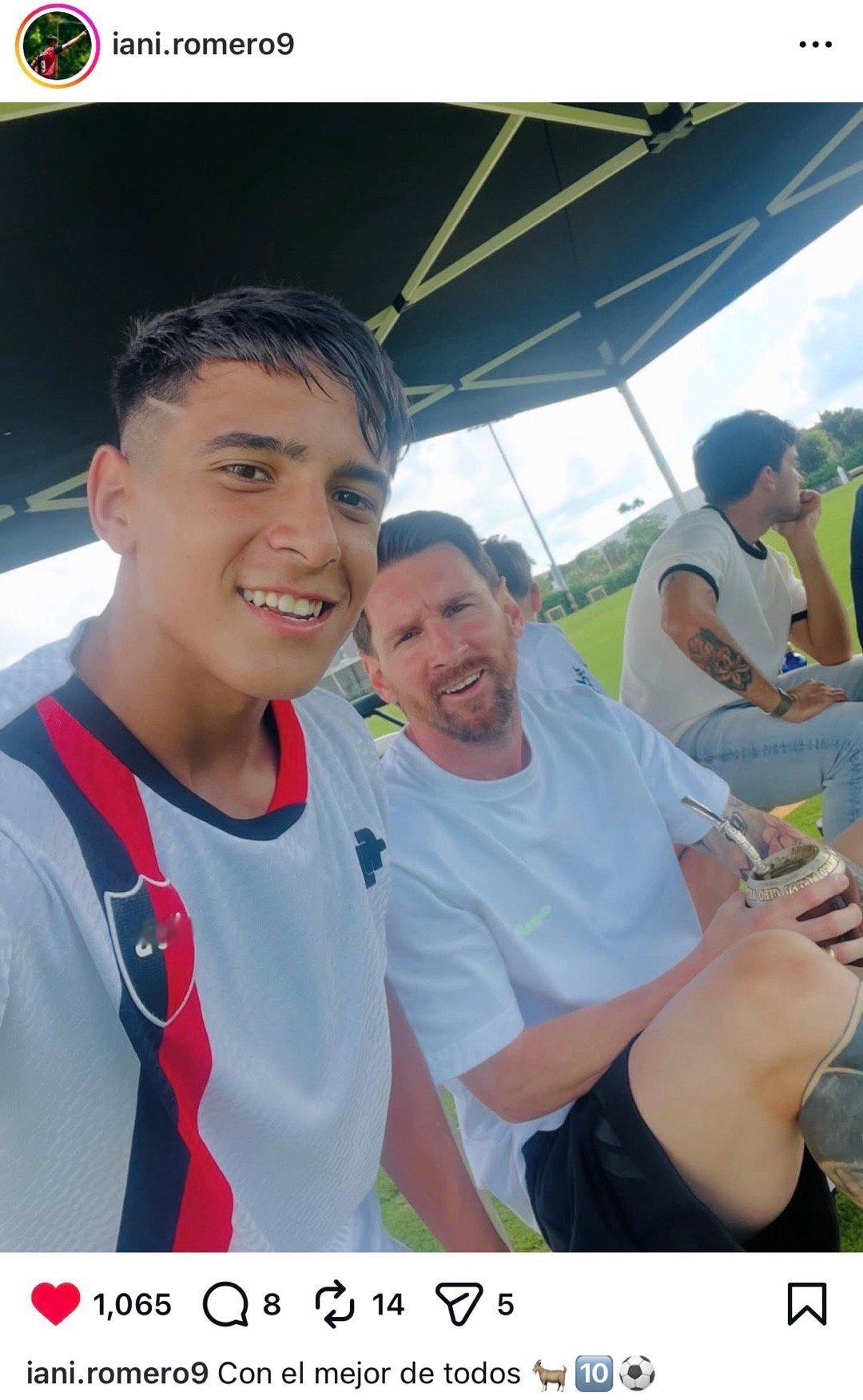 纽维尔老男孩俱乐部球员ianiromero｜拥有最好的🐐🔟⚽️梅西