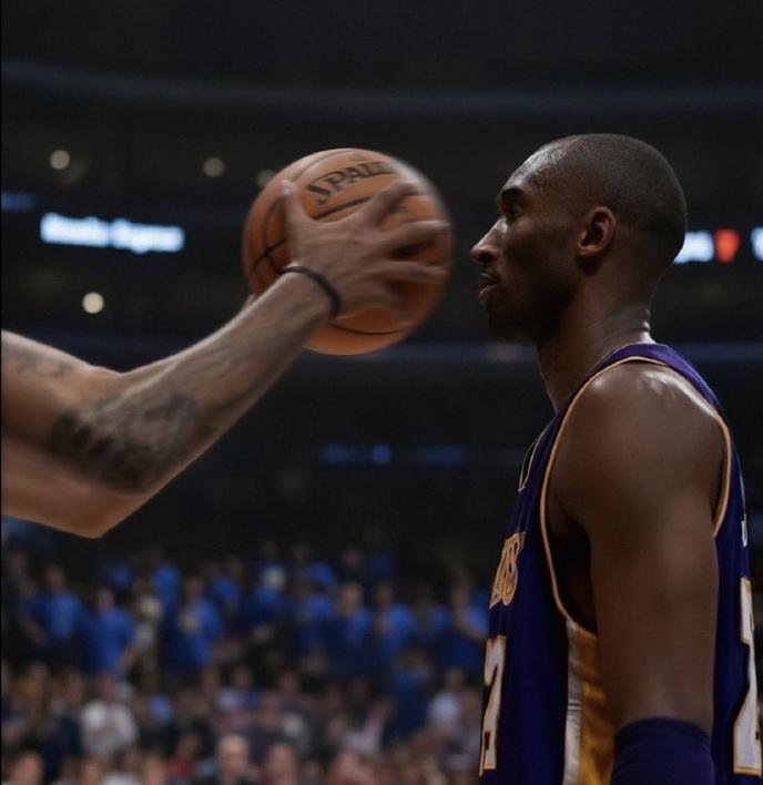 NBA最“冷酷”的照片：科比面对巴恩斯的恐吓，纹丝不动！比较搞笑的是，ESP