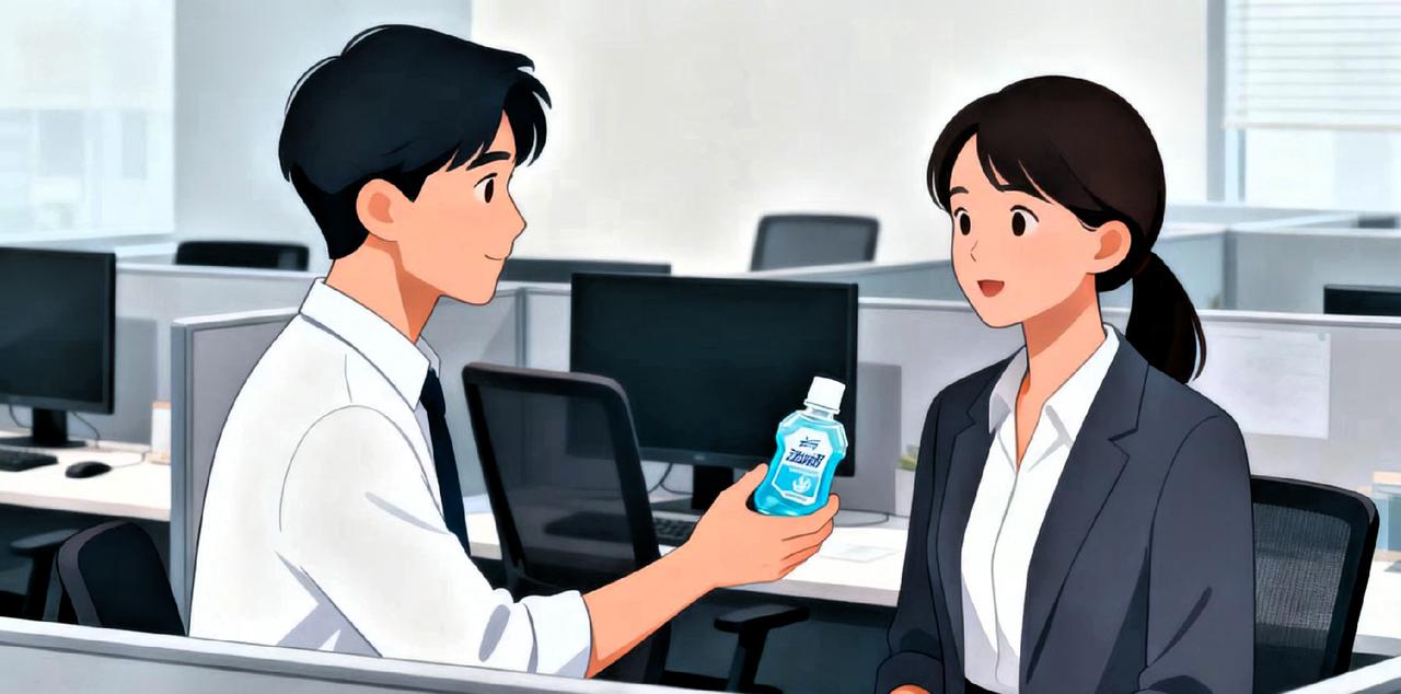 邻桌同事有口臭，很浓的腐臭味，有点不能忍了，就跟她说：你口臭挺明显的，去看看医生