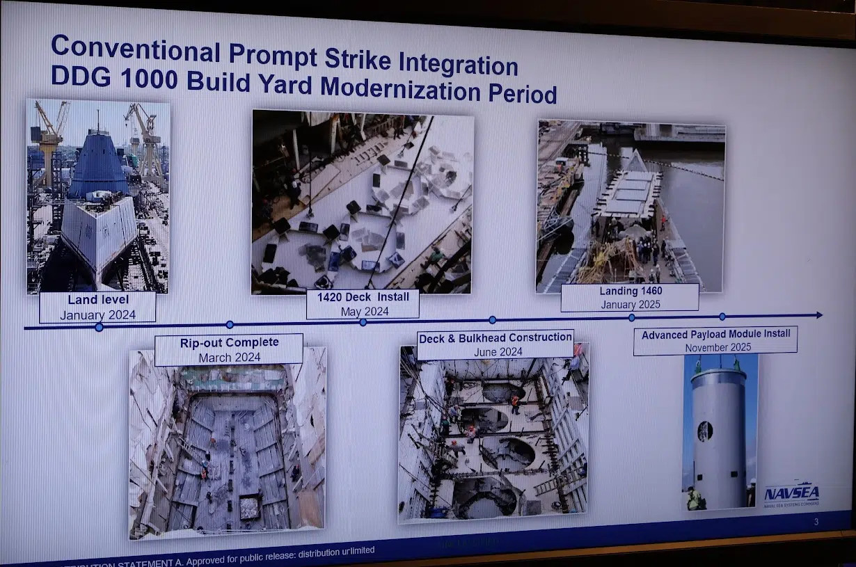“朱姆沃尔特”级导弹驱逐舰一号舰“朱姆沃尔特”号(DDG-1000)完成耗时三年