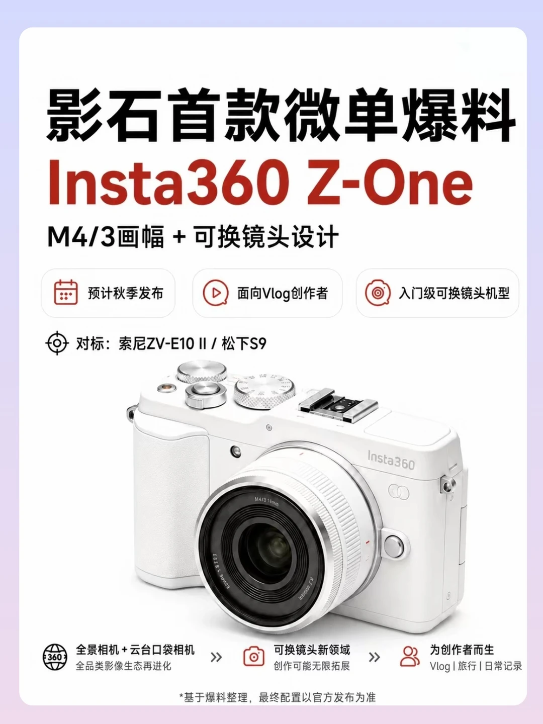 影石首款微单曝光‼️你会考虑吗❓