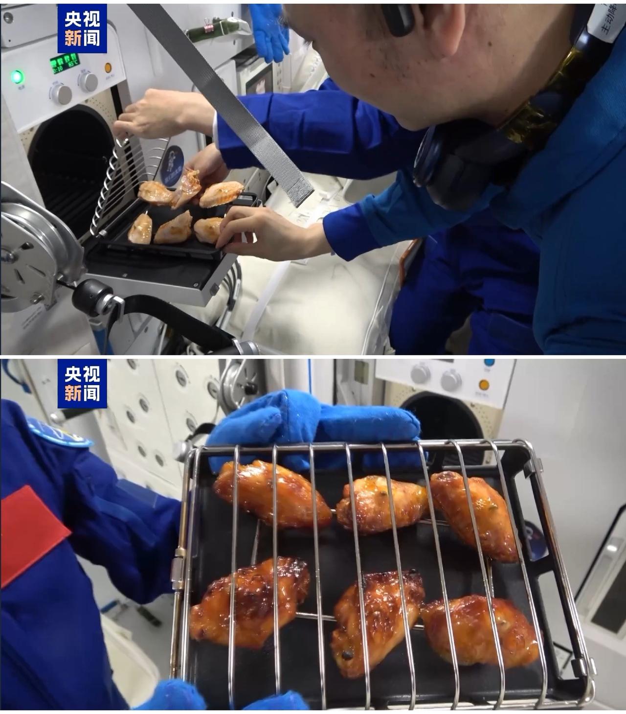 中国航天员直接在太空中搞起了烧烤！这说明我国解决了很多问题呀，比如烧烤中的油烟