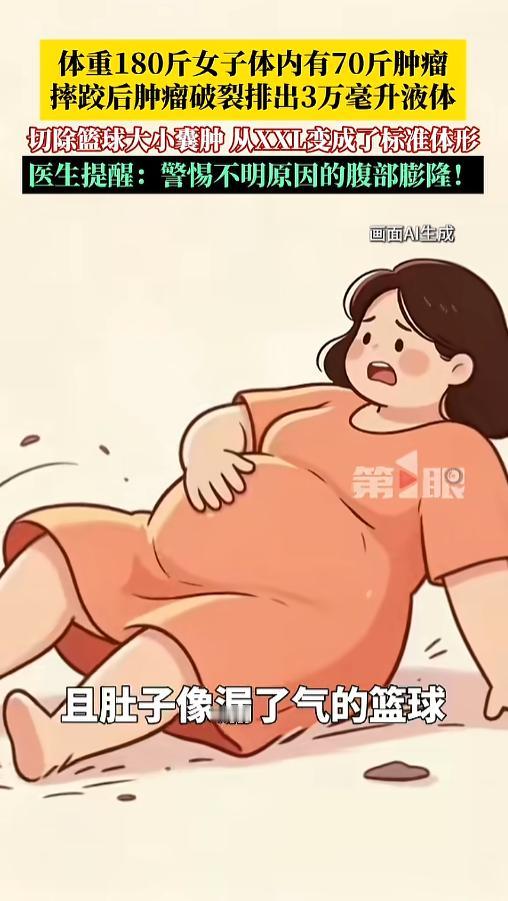 5月11日报道，浙江，一女子体重180多斤，肚子很大，一直致力于减肥，却始终没能