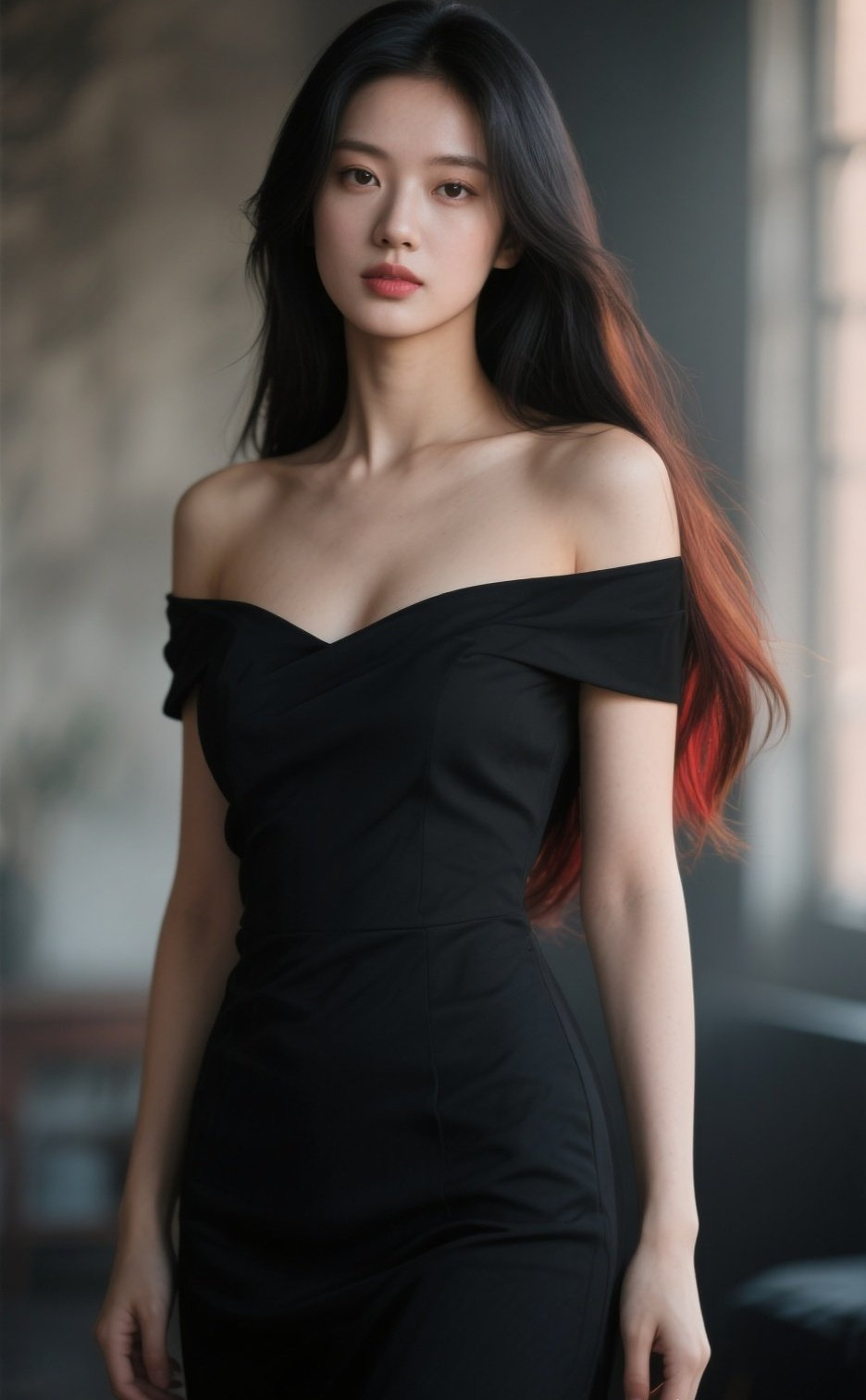 少妇风情万种，红唇魅惑众生