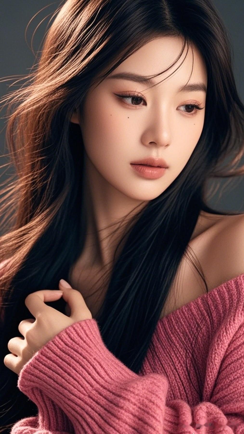 温柔粉毛衣，甜美少女心，冬日暖阳下，尽显温柔与甜美。用镜头记录生活的美