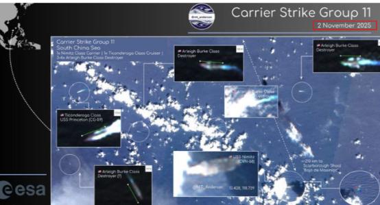 美航母战斗群逼近，距黄岩岛仅仅100英里，卫星照片显示中方不忍了！ 最近南海