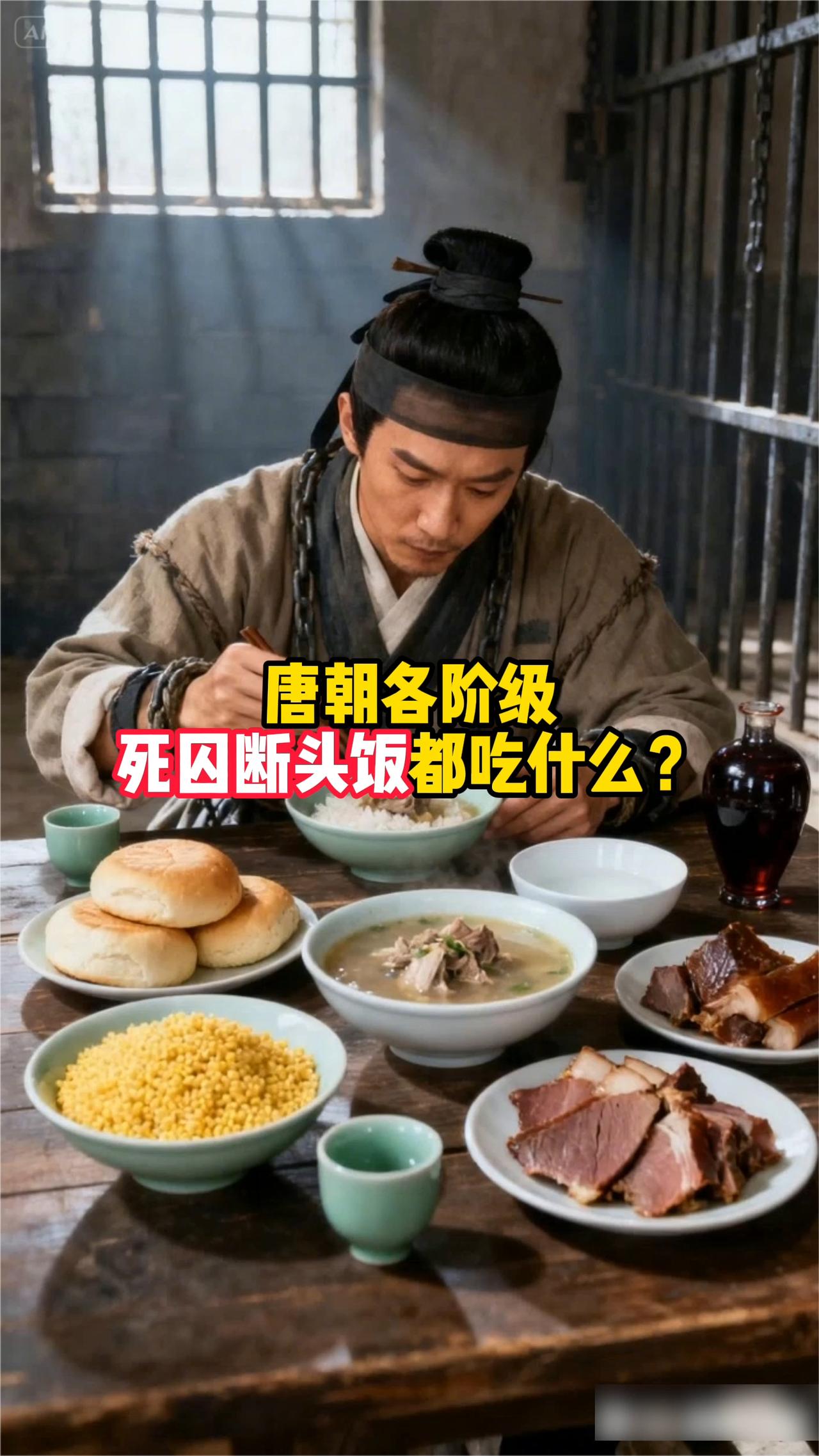 唐朝各阶级死囚断头饭都吃什么？·皇室/高阶贵族：精磨小米饭、蒸饼、羊肉羹、精致