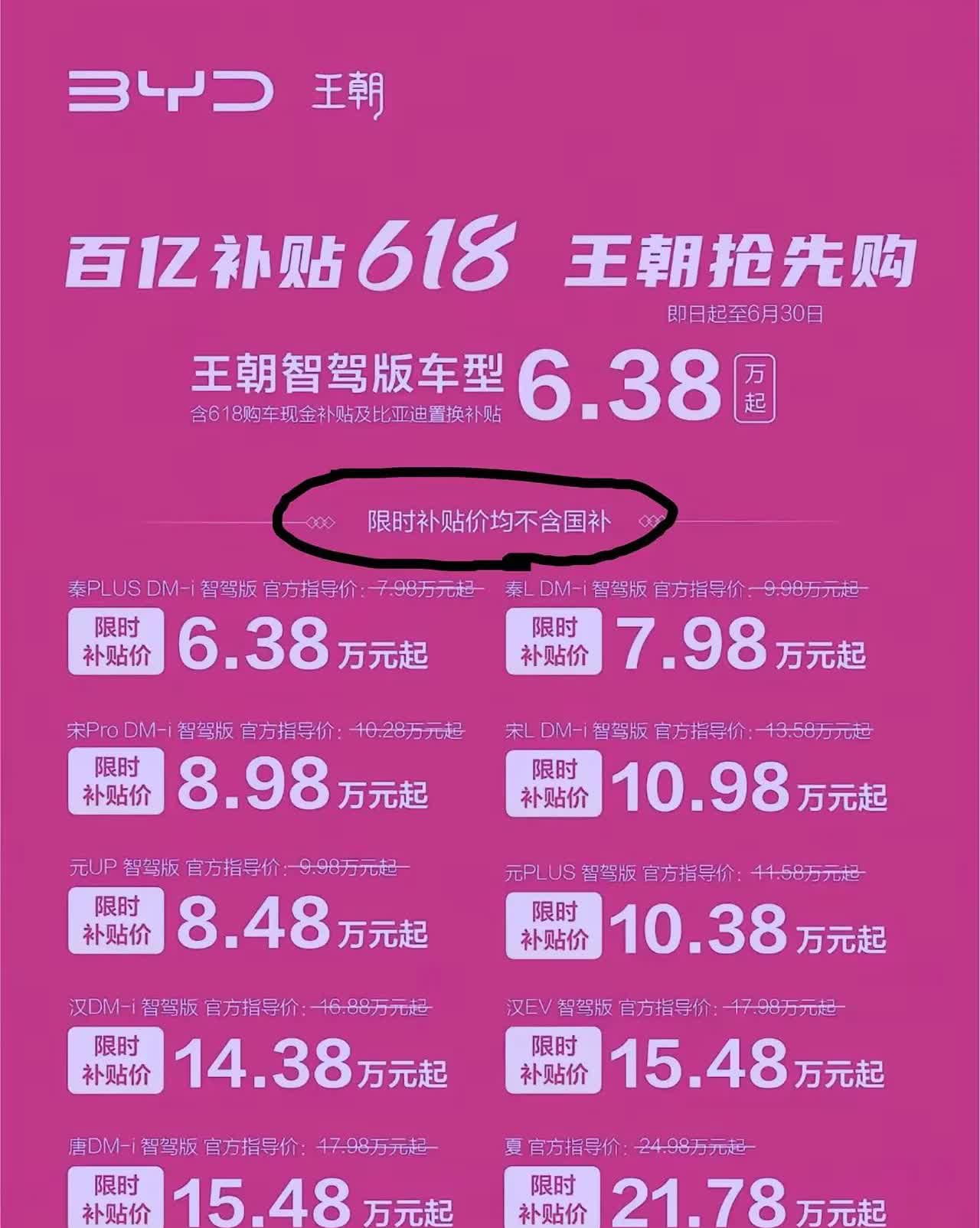 比亚迪没有宣传的那么便宜，还是在玩文字游戏。4月份刚买了比亚迪车，5月份看到这个