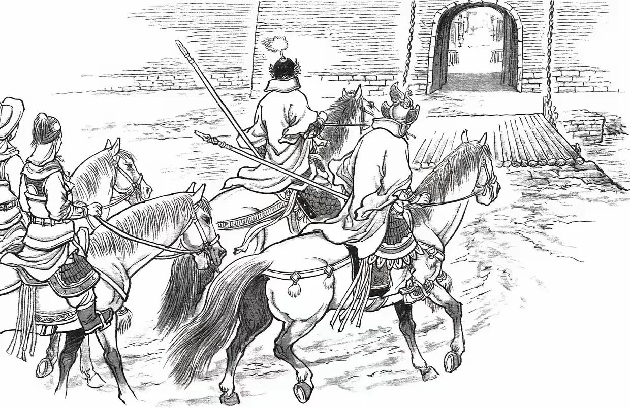 梁山上将、郝思文奉宋江之命，在杭州城外巡视，走到北关门外时，见城门大开...